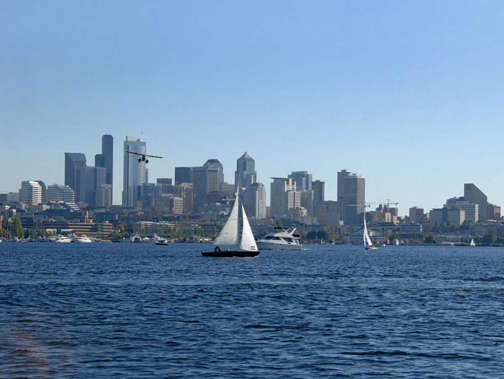 Merriam Law Seattle Skyline with Sailboat